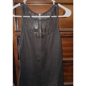 Express Black Sequin Sleeveless Tank Top